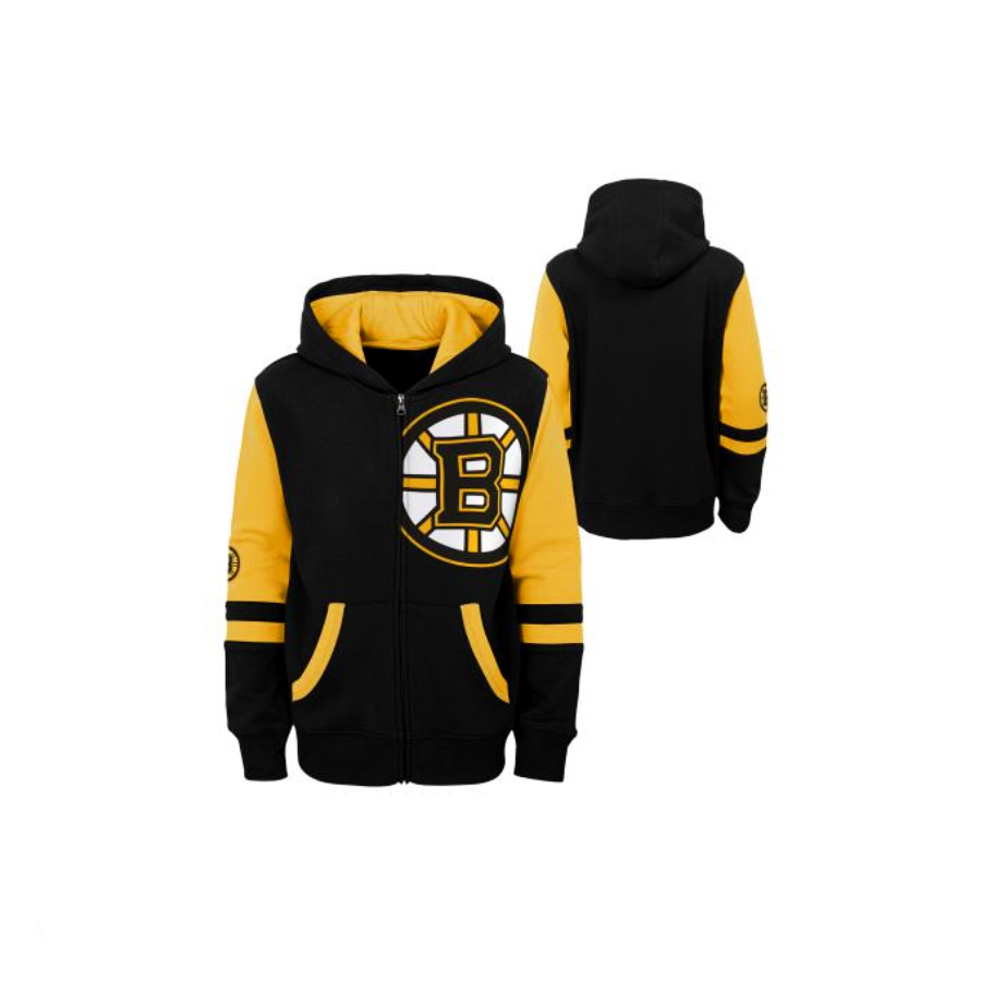 NHL FACEOFF FULL ZIP FLEECE HOODIE BOSTON BRUINS DETSKÁ MIKINA